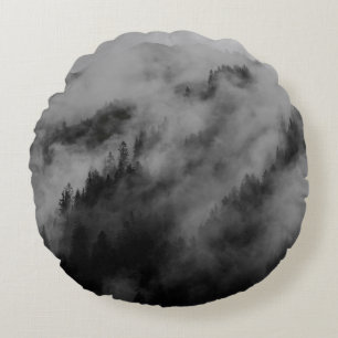 LANDSCAPE PHOTOGRAPHY OF FOGGY HILL ROUND CUSHION