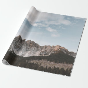 LANDSCAPE PHOTOGRAPHY OF GRAY AND BROWN MOUNTAIN WRAPPING PAPER