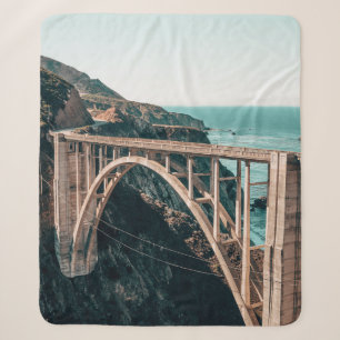 LANDSCAPE PHOTOGRAPHY OF GRAY CONCRETE BRIDGE SHERPA BLANKET