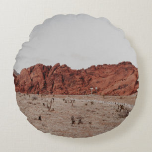 LANDSCAPE PHOTOGRAPHY OF MOUNTAIN ROUND CUSHION