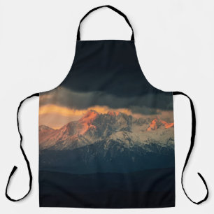 LANDSCAPE PHOTOGRAPHY OF SNOW MOUNTAINS UNDER NIMB APRON