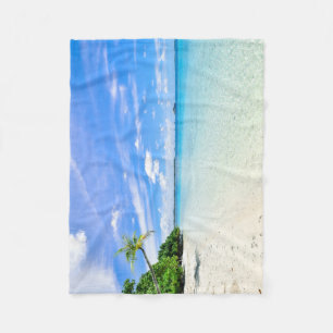 Landscape Photography of Trees on Shoreline Fleece Blanket