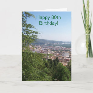 Landscape Photography Personalised 80th Birthday Card