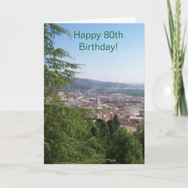 Landscape Photography Personalised 80th Birthday Card (Front)