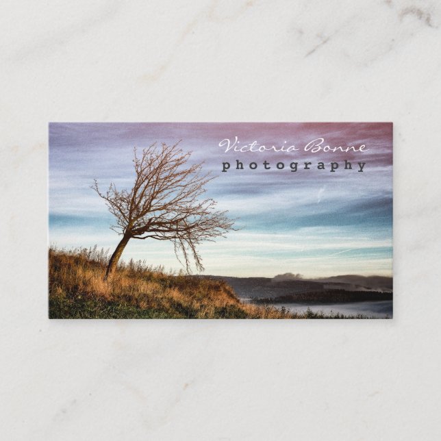 Landscape Photography Photo Business Card (Front)