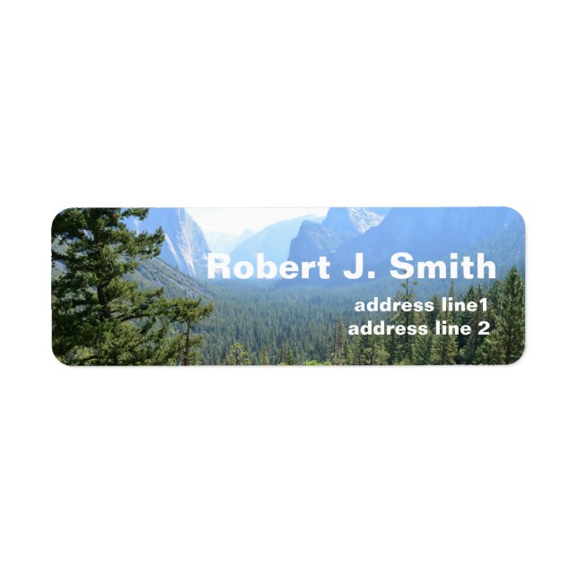 Landscape picture personal address labels. (Front)