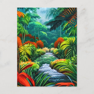Landscape Portrait of a Jungle Postcard