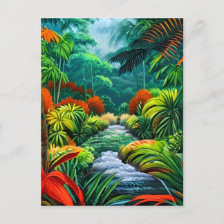 Landscape Portrait of a Jungle Postcard