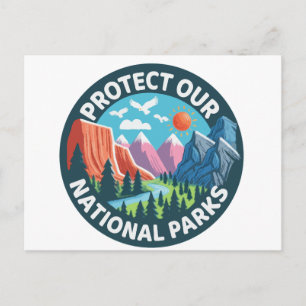 Landscape Protect Our National Parks Postcard