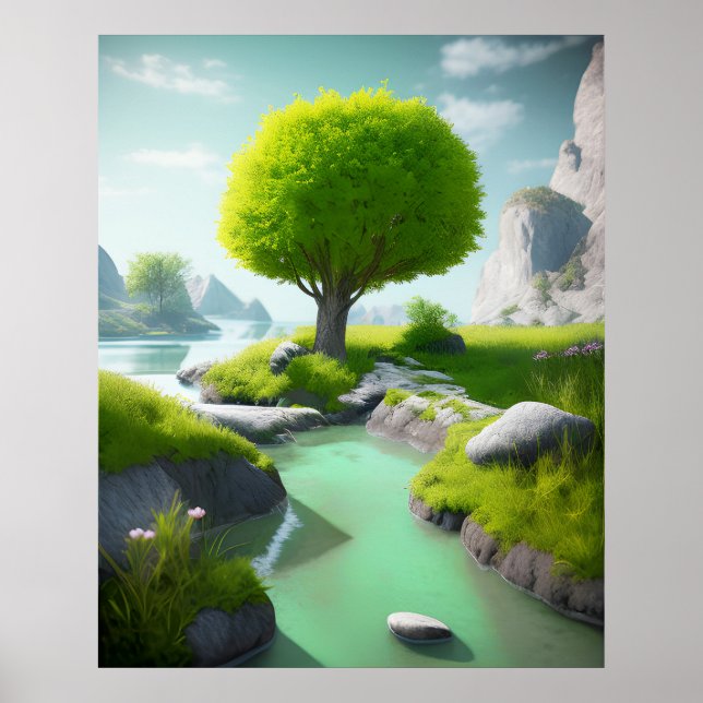 Landscape  Realistic And Natural Poster (Front)