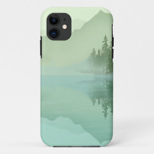 Landscape Reflection Lake Trees Green iPhone 11 Case