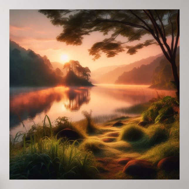 Landscape River's Edge Wall Poster (Front)