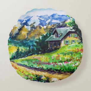 Landscape Round Cushion