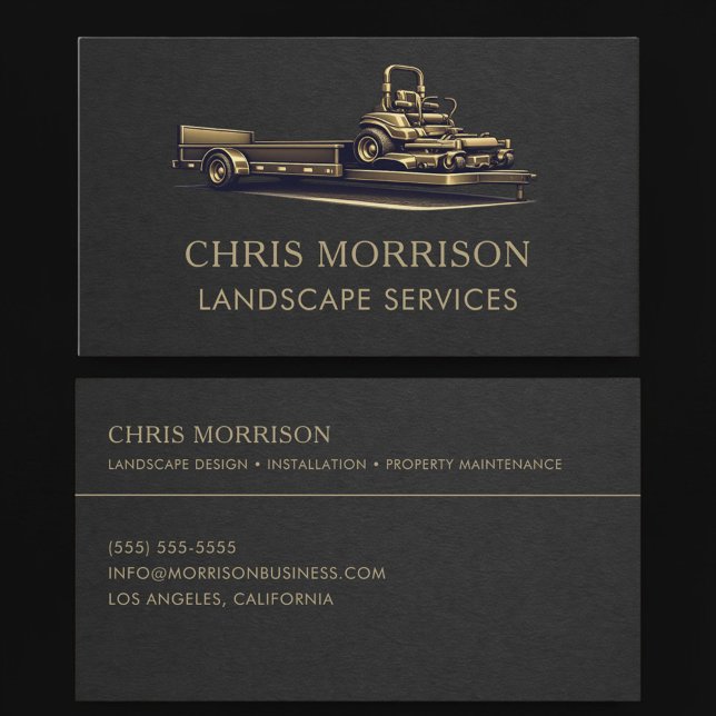 Landscape Services Mower Business Card (Creator Uploaded)