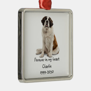 Landscape Size Photo Memorial Keepsake Pet Dog  Metal Tree Decoration