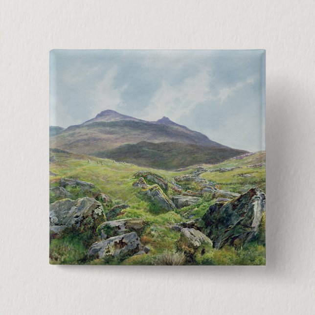 Landscape, Snowdon 15 Cm Square Badge (Front)