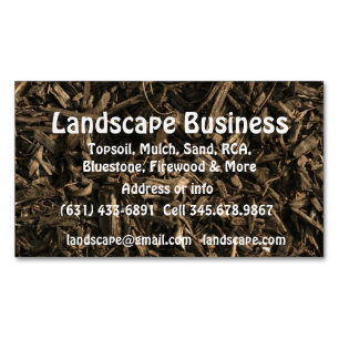 Landscape Soil Gardening Sod Business Magnetic Business Card