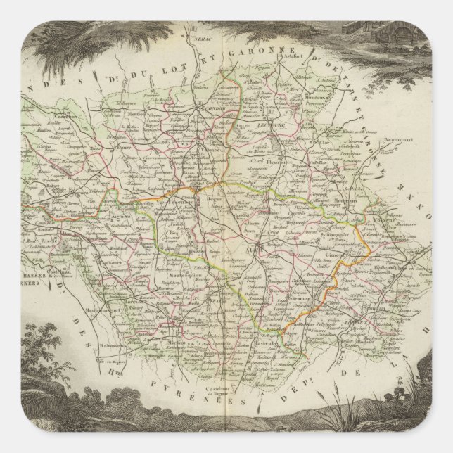 Landscape Square Sticker (Front)