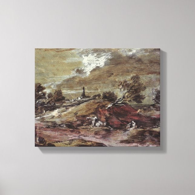Landscape: Storm Effect, 18th century Canvas Print (Front)