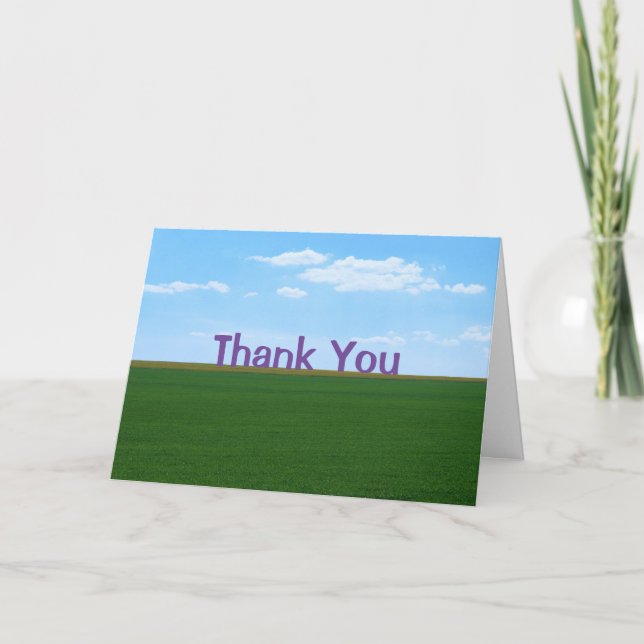 Landscape "Thank You" Customisable Thank You Card (Front)