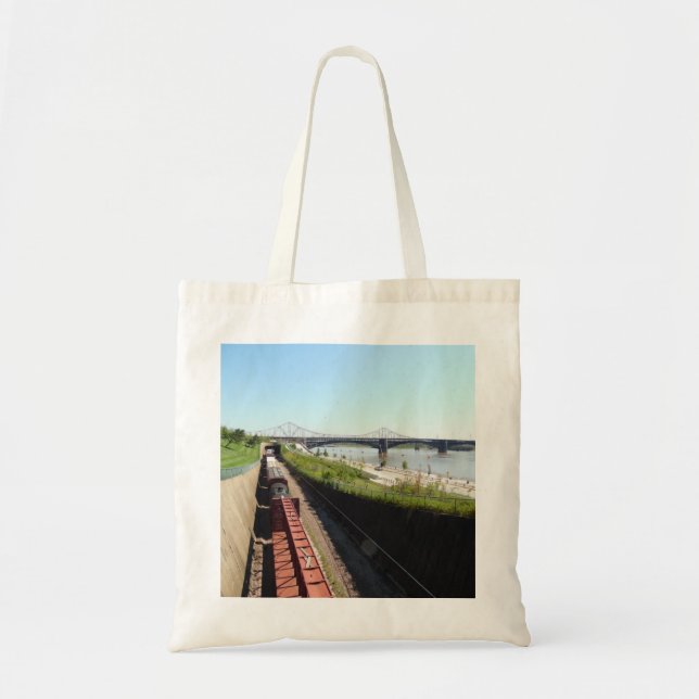 Landscape Train Tote Bag (Front)