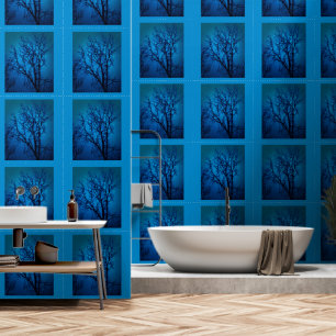 Landscape Tree Abstract Fine Art Photograph Blue Wallpaper