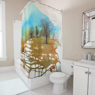 Landscape Tree Art Shower Curtain