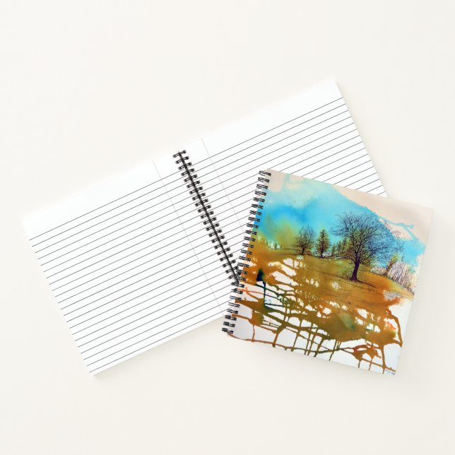 Landscape Tree Watercolor Art Notebook (Inside)