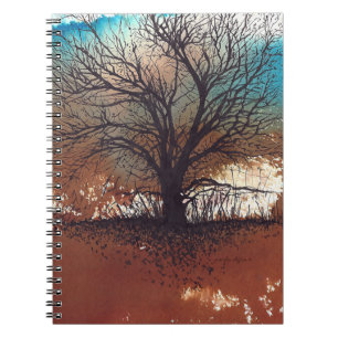 Landscape Tree Watercolor Painting Notebook