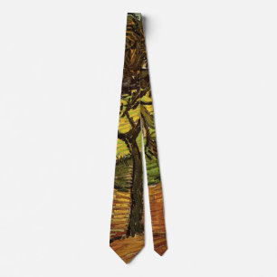 Landscape, Trees and Figures by Vincent van Gogh Tie
