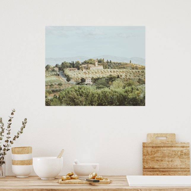 Landscape Tuscany Soft Colours  Poster (Kitchen)