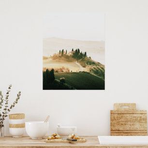 Landscape Tuscany Soft Colours Poster