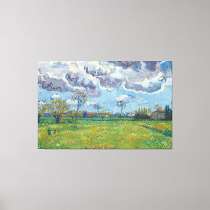 Landscape Under a Stormy Sky Vincent Gogh Canvas Print
