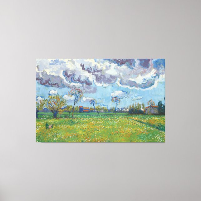 Landscape Under a Stormy Sky Vincent Gogh  Canvas Print (Front)