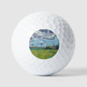Landscape Under a Stormy Sky Vincent Gogh Golf Balls