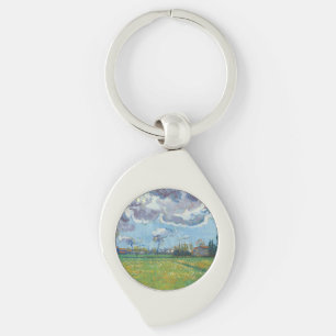 Landscape Under a Stormy Sky Vincent Gogh Key Ring