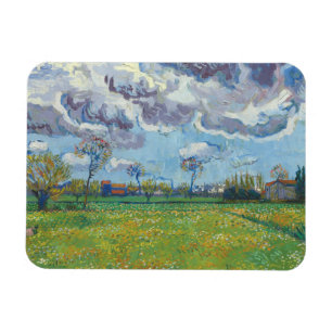 Landscape Under a Stormy Sky Vincent Gogh Magnet