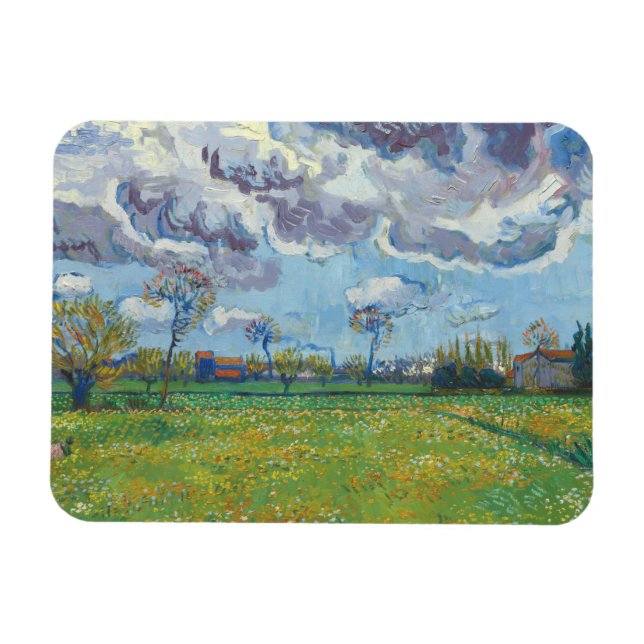Landscape Under a Stormy Sky Vincent Gogh  Magnet (Horizontal)