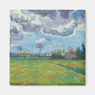 Landscape Under a Stormy Sky Vincent Gogh Magnet