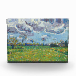 Landscape Under a Stormy Sky Vincent Gogh Photo Block