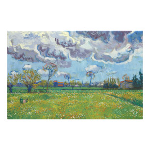 Landscape Under a Stormy Sky Vincent Gogh  Photo Print