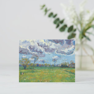 Landscape Under a Stormy Sky Vincent Gogh  Postcard