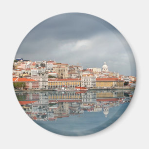Landscape view of buildings in Lisbon, Portugal Magnet