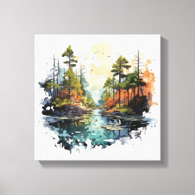 landscape vwatercolor canvas print (Front)