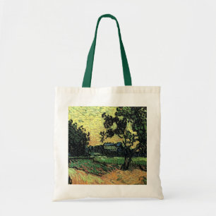 Landscape w Chateau of Auvers by Vincent van Gogh Tote Bag