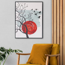 Landscape Wall Art, Midcentury Modern Decor,