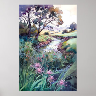 Landscape Watercolor  Poster