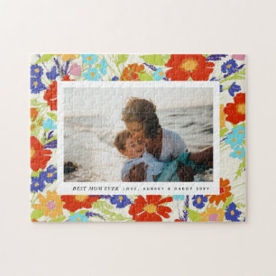 Landscape Wildflower Frame Mother's Day Gift Jigsaw Puzzle