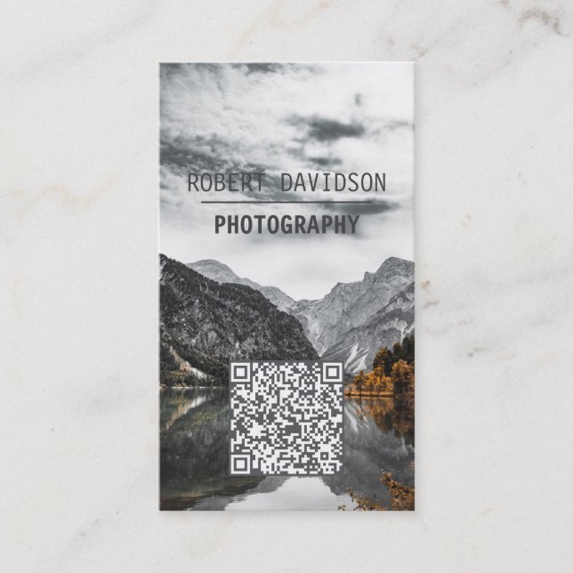 Landscape Wildlife Photography Custom Photo Upload Business Card (Front)