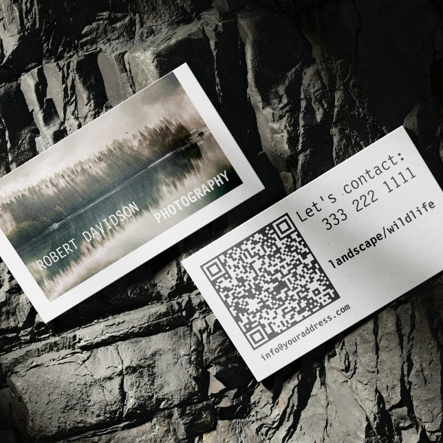 Landscape Wildlife Photography Custom Photo Upload Business Card (Perfect for business)